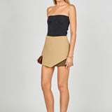 Contrast Single Wrap Skort