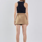 Contrast Single Wrap Skort