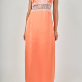 Satin Lace Slip Maxi Dress