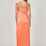 Satin Lace Slip Maxi Dress