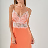 Satin Lace Slip Maxi Dress