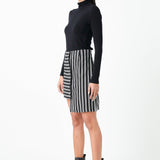 Striped Asymmetrical Skirt