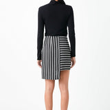 Striped Asymmetrical Skirt