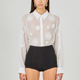 Floral Detail Shirt Blouse