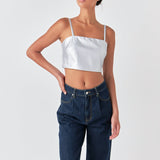 Faux Leather Crop Top