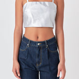 Faux Leather Crop Top