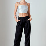 Faux Leather Crop Top