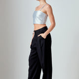 Faux Leather Crop Top