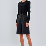 Shoulder Pad Cardigan