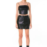 Faux Leather Mini Skirt