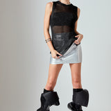 Faux Leather Mini Skirt