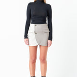 Colorblock Mini Skirt