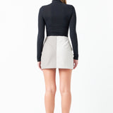 Colorblock Mini Skirt
