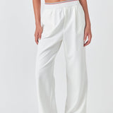 Elastic Trim Wide Pants