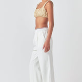 Elastic Trim Wide Pants