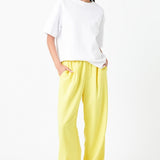 Elastic Trim Wide Pants