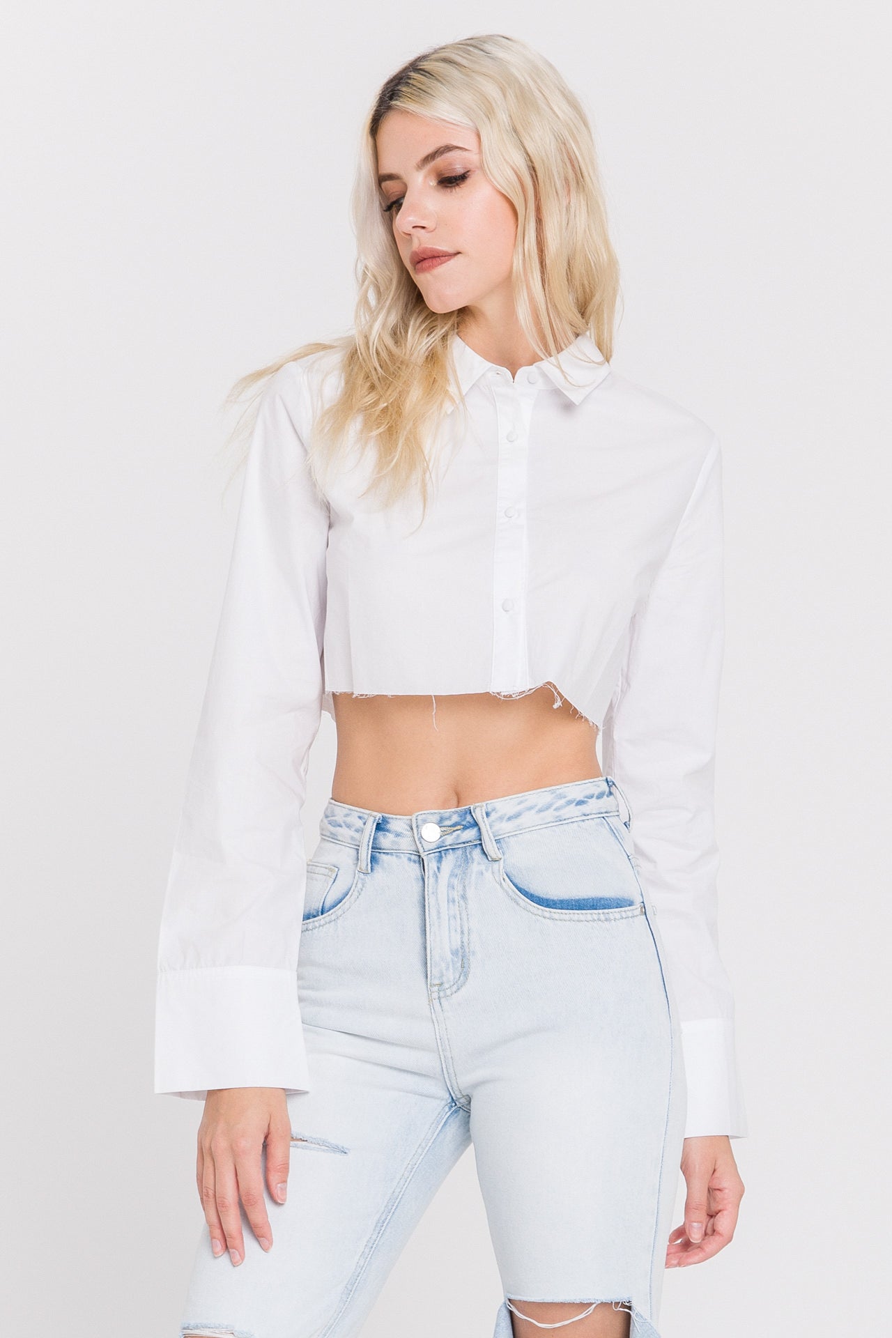 Cropped Long Sleeve Shirt