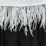 Satin Cowl Neck Top with Feather