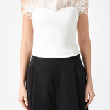 Strapless Knit Feather Top