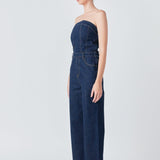 Corset Denim Jumpsuit