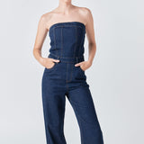 Corset Denim Jumpsuit