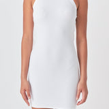 Open Back Mini Rib Dress
