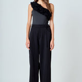 Ruffled Asymmetrical Bodysuit