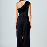 Ruffled Asymmetrical Bodysuit