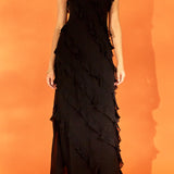 Slip Ruffled Dress