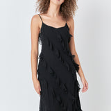 Slip Ruffled Dress