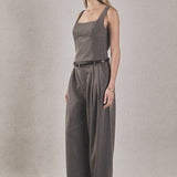 Back Bow Sleeveless Fitted Top