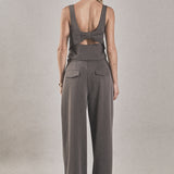 Back Bow Sleeveless Fitted Top