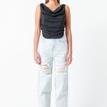 GREY LAB - Cowl Neck Ruched Top - TOPS available at Objectrare