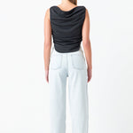 GREY LAB - Cowl Neck Ruched Top - TOPS available at Objectrare