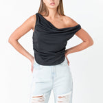 GREY LAB - Cowl Neck Ruched Top - TOPS available at Objectrare