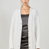 Oversized Cable Knit Cardigan