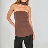 Kaitlyn A-Line Choker Tie Top