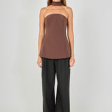 Kaitlyn A-Line Choker Tie Top