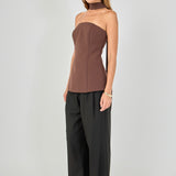 Kaitlyn A-Line Choker Tie Top