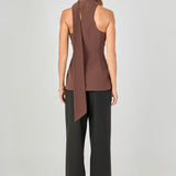 Kaitlyn A-Line Choker Tie Top