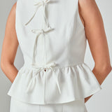Charlotte Sleeveless Peplum Top