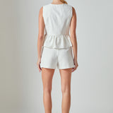 Charlotte Sleeveless Peplum Top