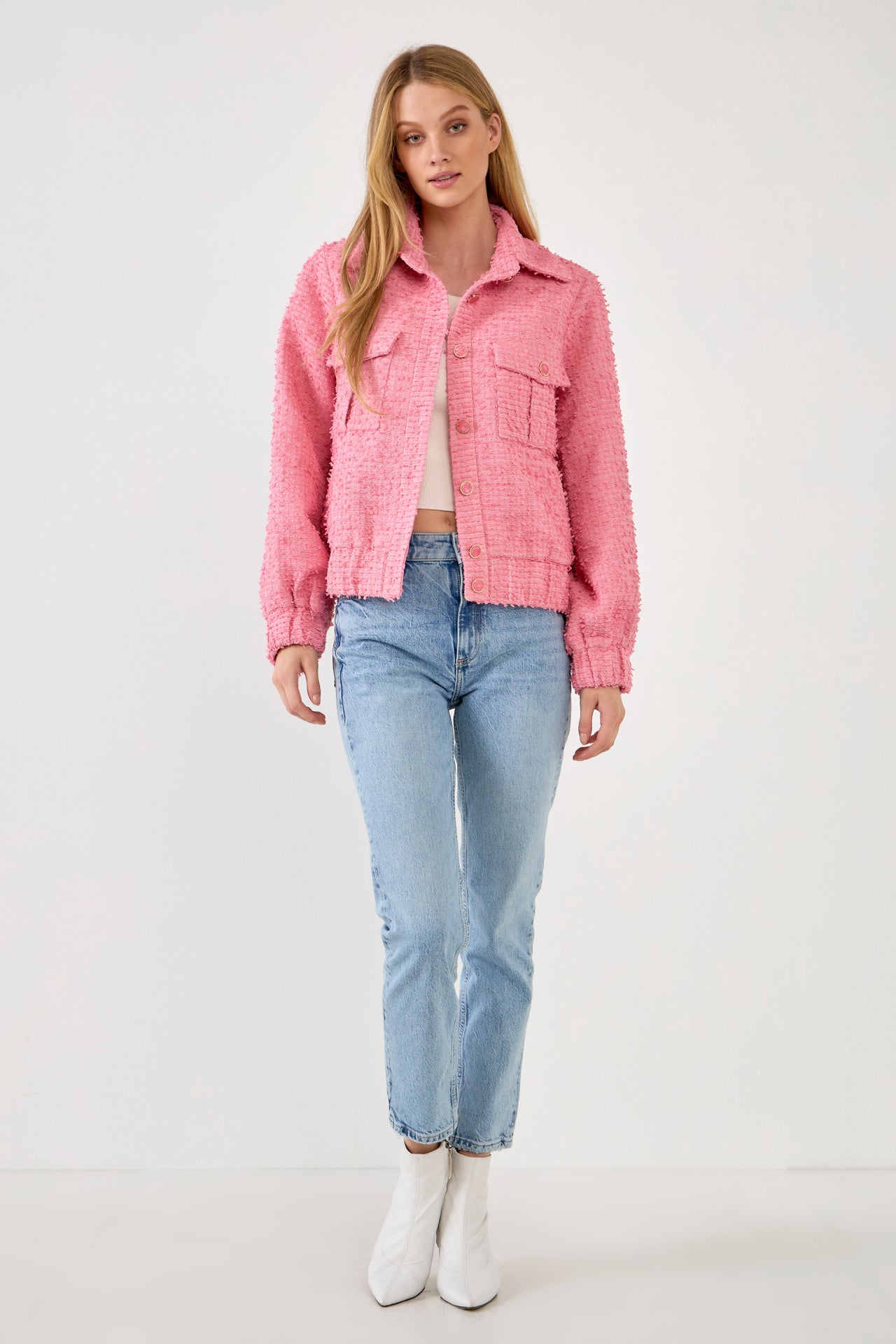 Double Pocket Tweed Jacket