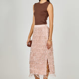 Sequins Tassel Midi Skirt