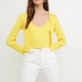 Knit Cropped Lounge Cardigan