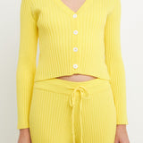 Knit Cropped Lounge Cardigan