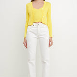 Knit Cropped Lounge Cardigan