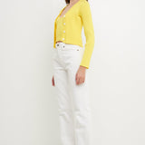 Knit Cropped Lounge Cardigan