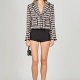 Fringed Tweed Blazer
