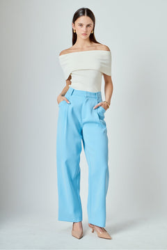 High-Waisted Suit Trousers